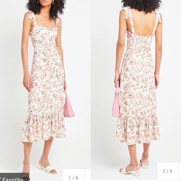 opt Dresses Opt Toile De Jouy Midi Dress Floral Rose Small Poshmark